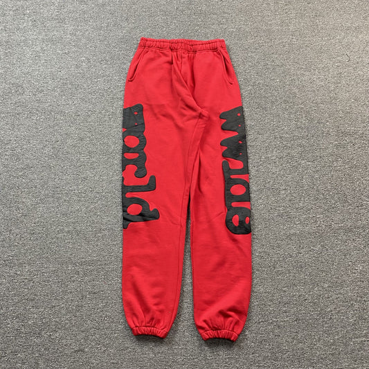 SP5DER BELUGA SWEATPANTS RED