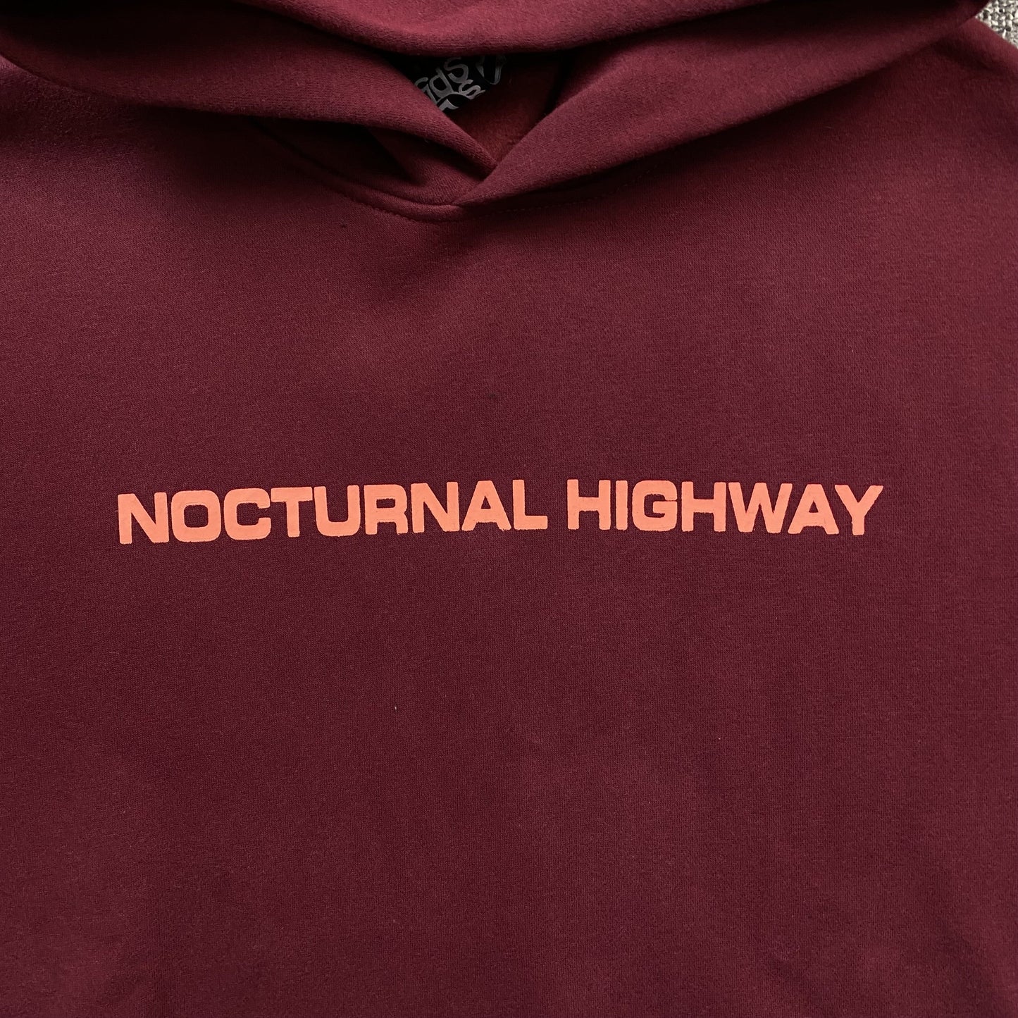 SP5DER NOCTURNAL HIGHWAY HOODIE BURGUNDY