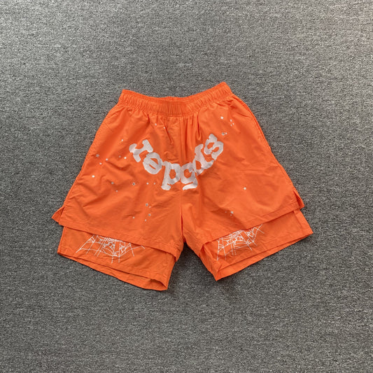 SP5DER OG WEB DOUBLE LAYER SHORT ORANGE