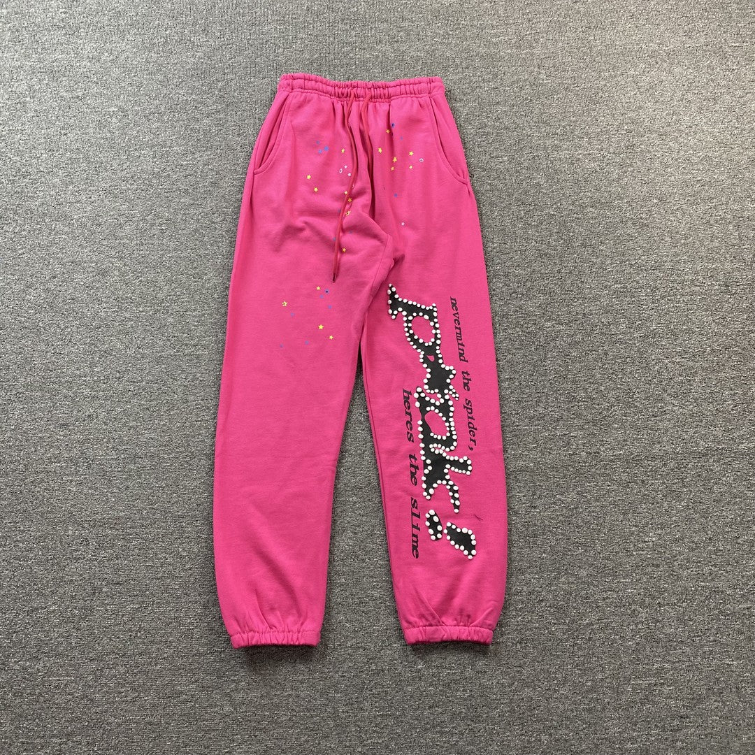 SP5DER P*NK SWEATPANTS PINK