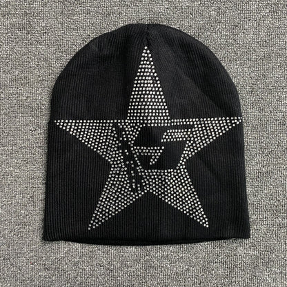 SP5DER STAR RHINESTONE SKULLY BLACK