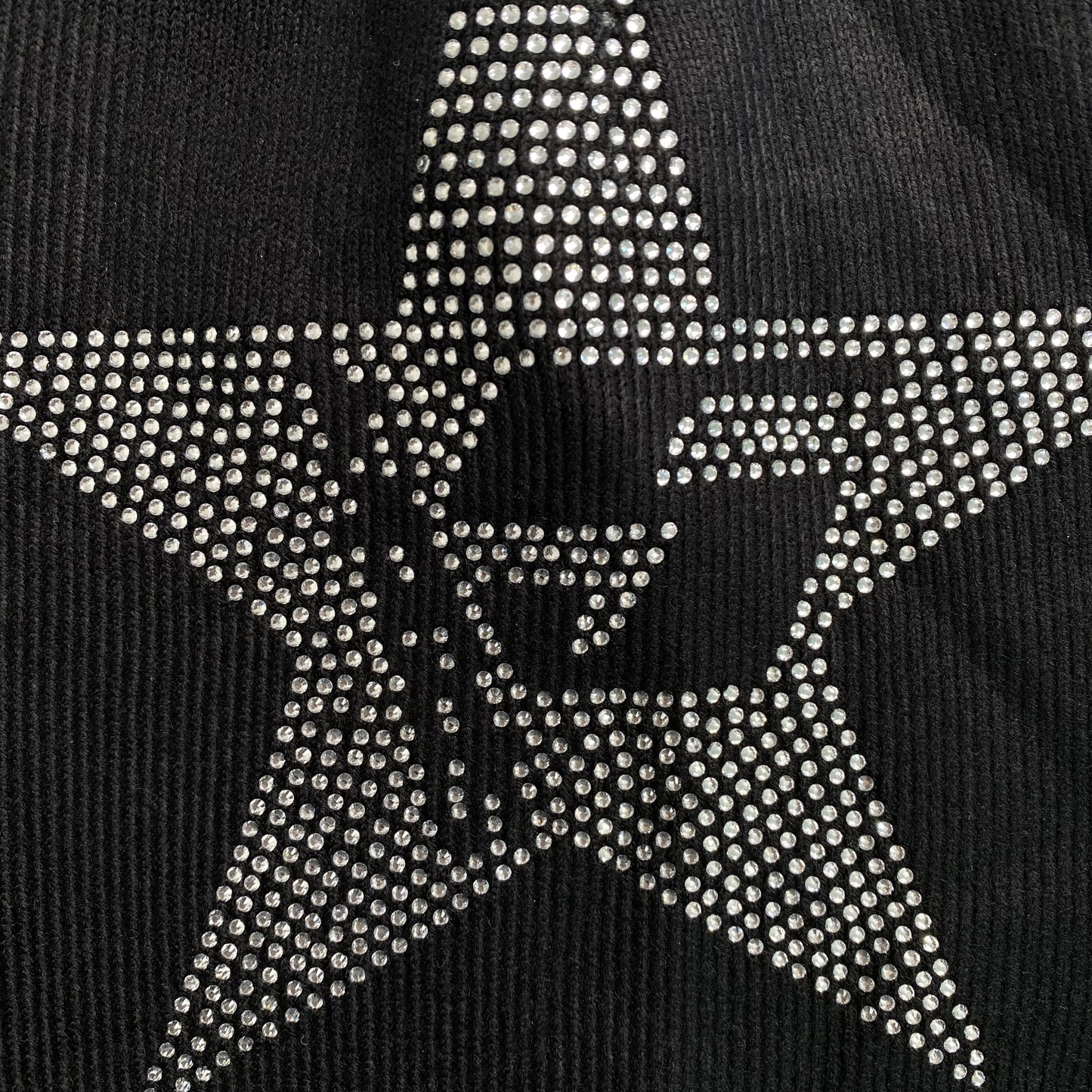 SP5DER STAR RHINESTONE SKULLY BLACK