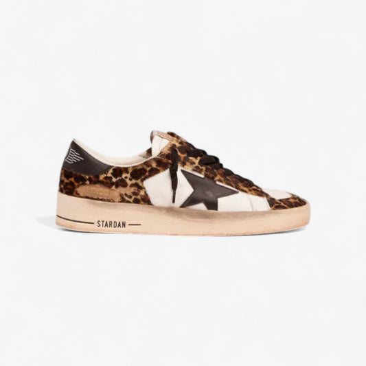 Stardan Sneakers In Leopard-print Pony Skin And Black Star