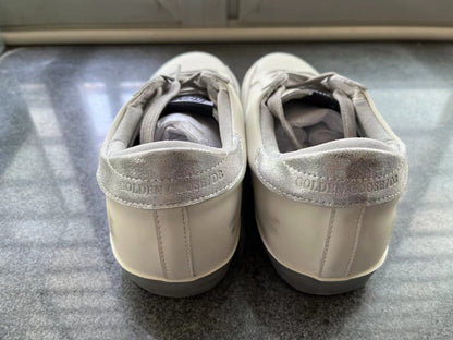 Super-star Sneakers With Silver Sparkle Foxing And Metal Stud Lettering