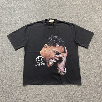 TRAVIS SCOTT VINTAGE GRAPHIC TEE BLACK