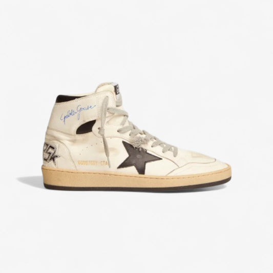 Women’s Sky-star Sneakers With Signature On The Ankle And Black Leather Inserts