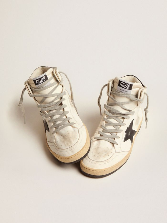 Women’s Sky-star Sneakers With Signature On The Ankle And Black Leather Inserts