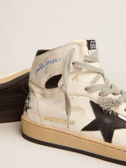 Women’s Sky-star Sneakers With Signature On The Ankle And Black Leather Inserts