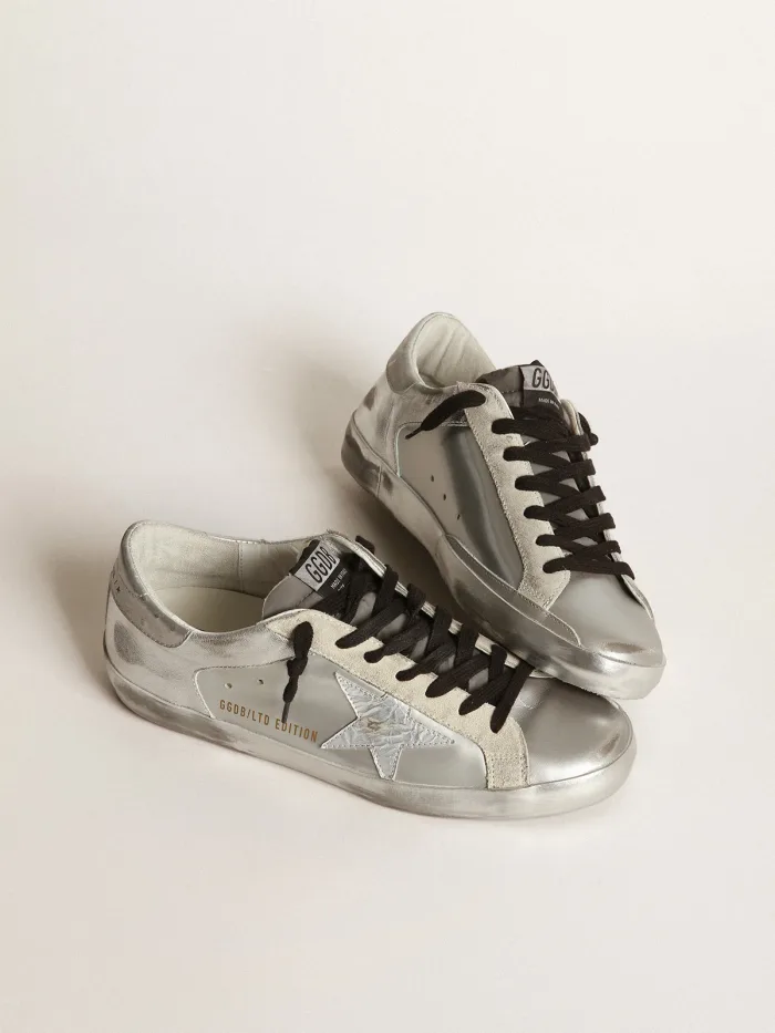 Women’s Super-star Sneakers With Star And Silver Heel Tab