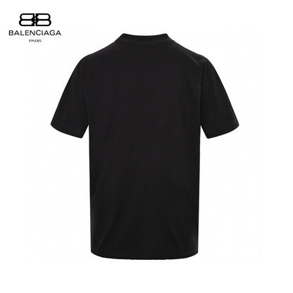 Balenciaga Black T-Shirt with Label Detail