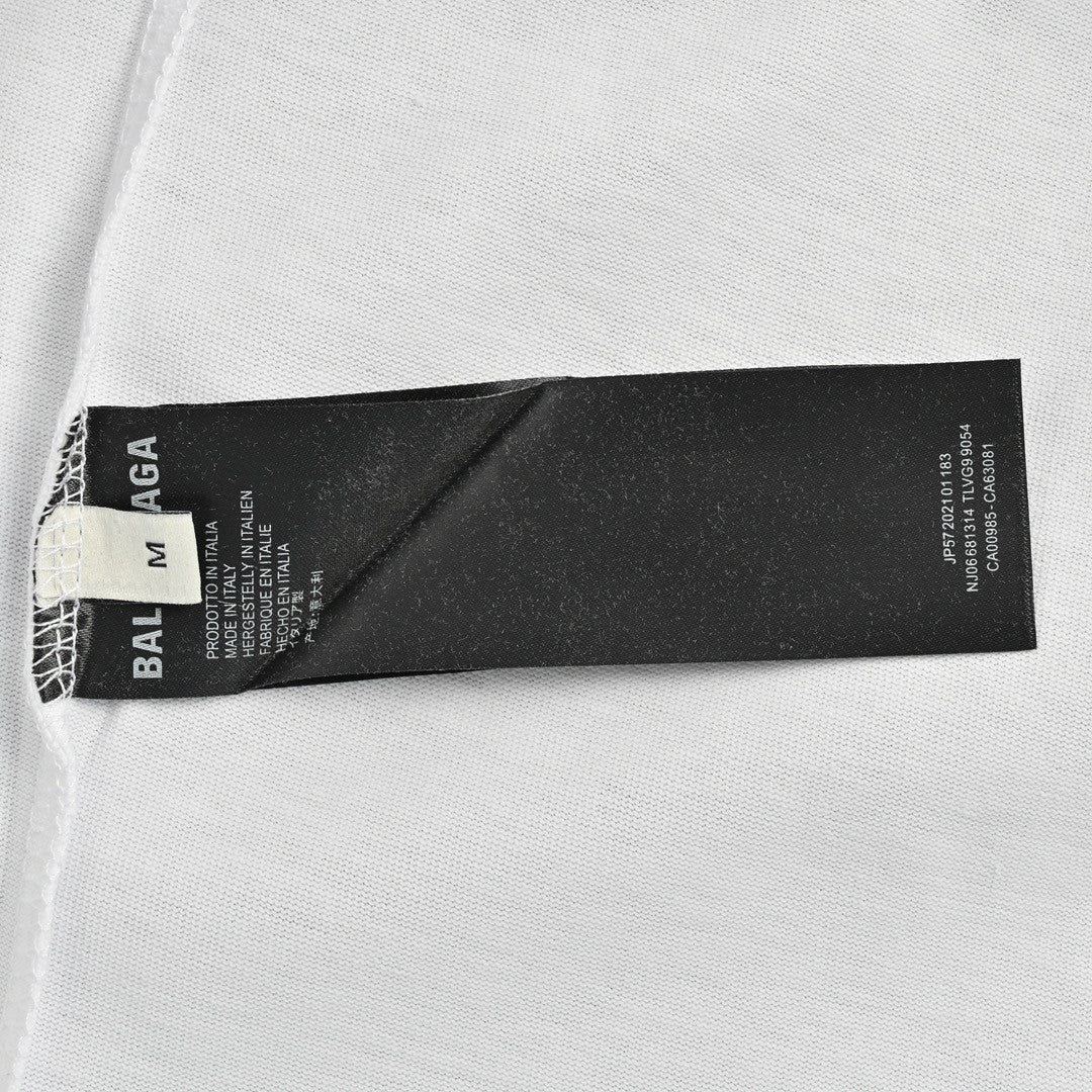 Balenciaga Distorted Logo T-Shirt (White)